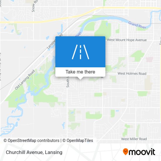 Mapa de Churchill Avenue