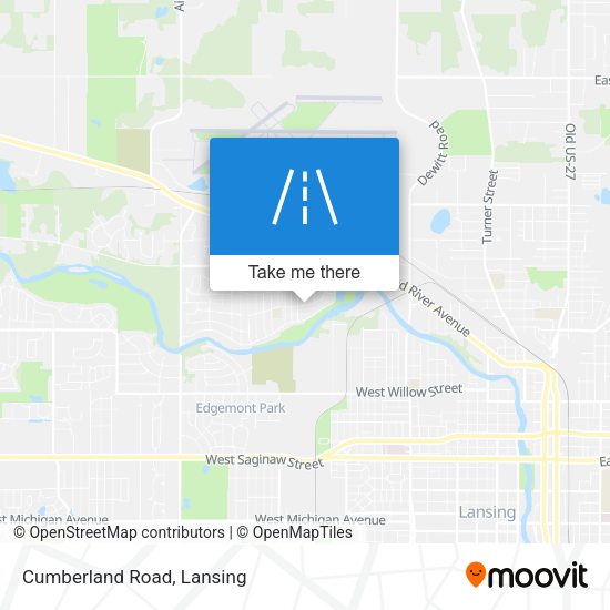 Cumberland Road map