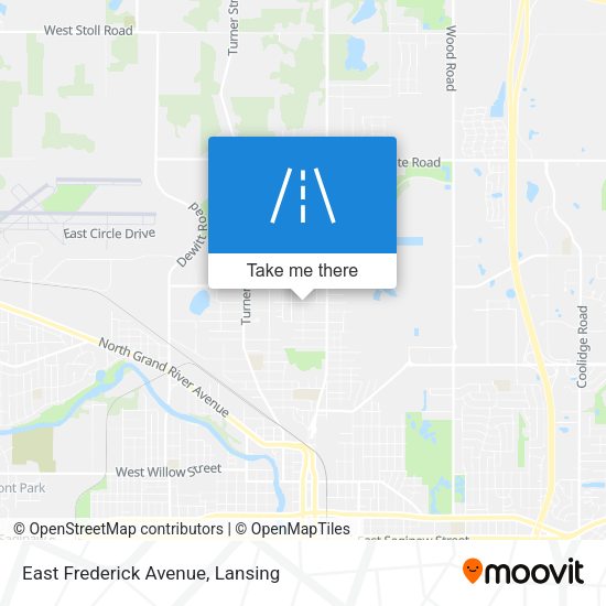 East Frederick Avenue map