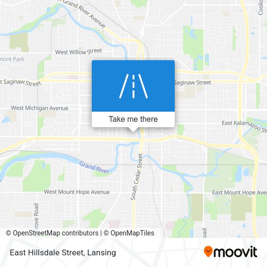 East Hillsdale Street map