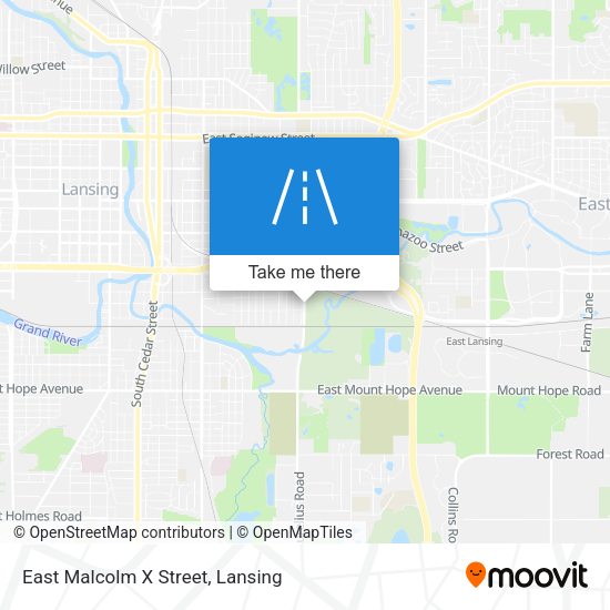 East Malcolm X Street map