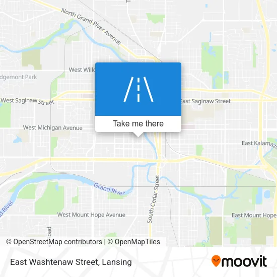 Mapa de East Washtenaw Street