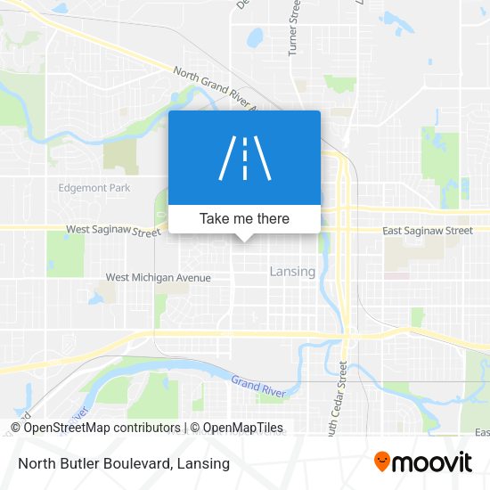 North Butler Boulevard map