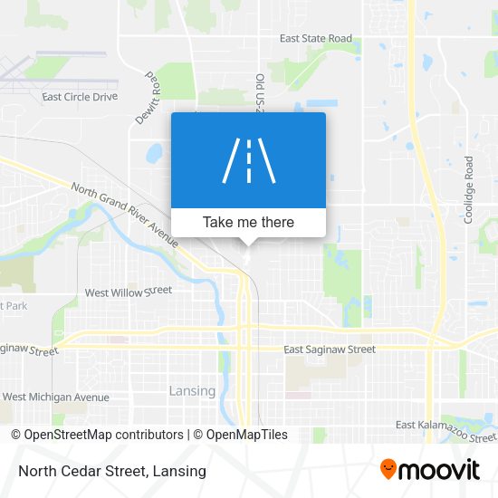 North Cedar Street map