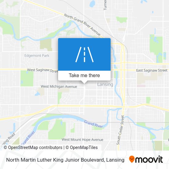 North Martin Luther King Junior Boulevard map