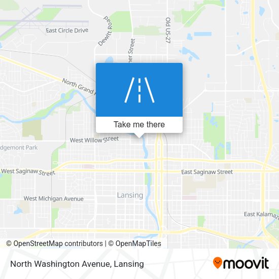 North Washington Avenue map