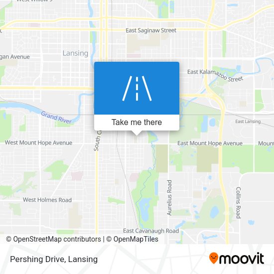 Pershing Drive map