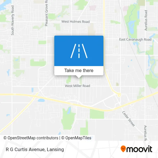 R G Curtis Avenue map