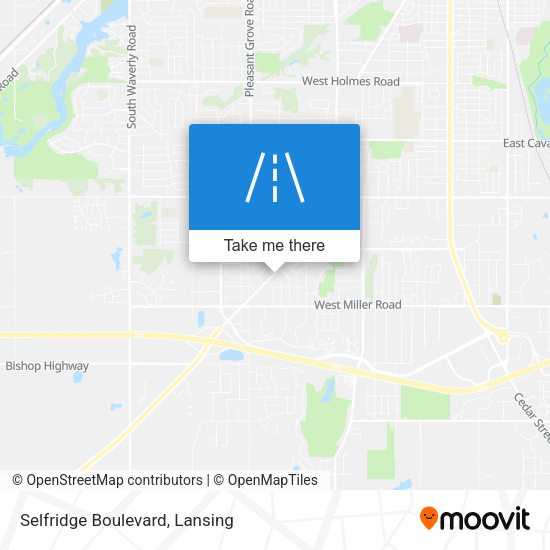 Selfridge Boulevard map