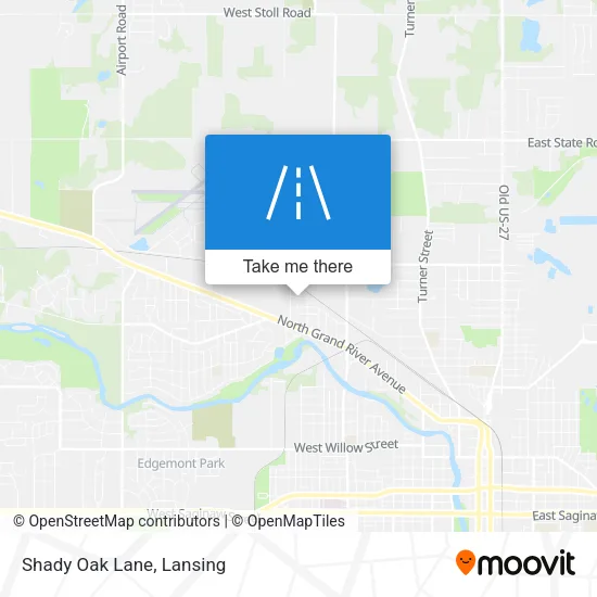 Shady Oak Lane map