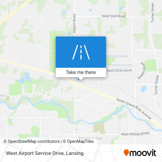 Mapa de West Airport Service Drive