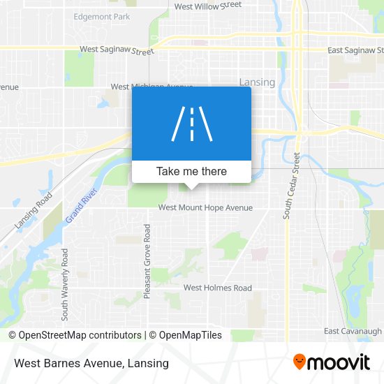 West Barnes Avenue map