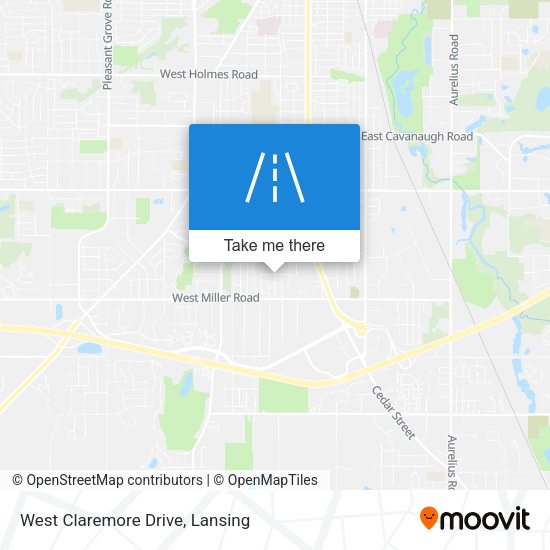 West Claremore Drive map