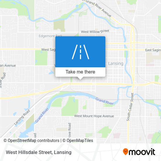 West Hillsdale Street map