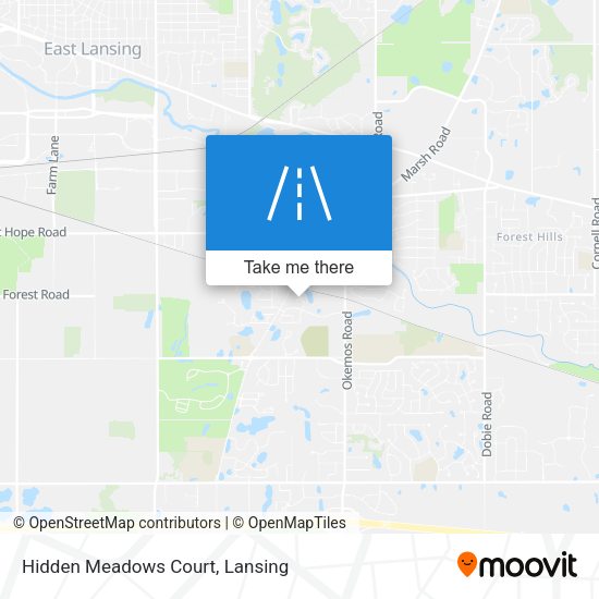 Mapa de Hidden Meadows Court