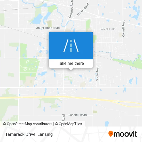 Tamarack Drive map