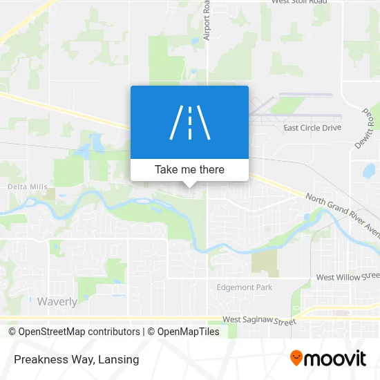 Preakness Way map