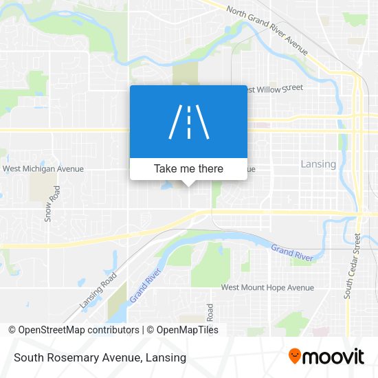 South Rosemary Avenue map