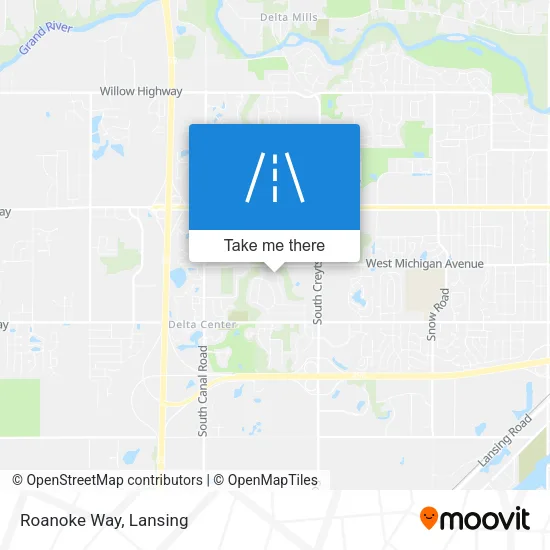 Mapa de Roanoke Way