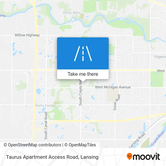 Taurus Apartment Access Road map