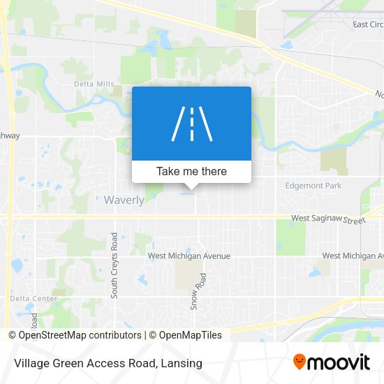 Village Green Access Road map
