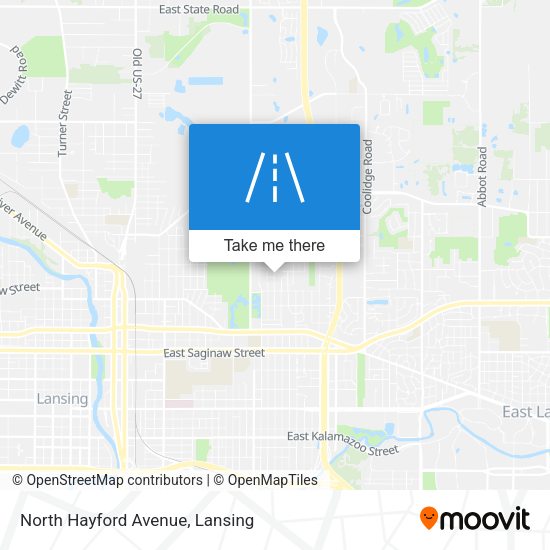 North Hayford Avenue map