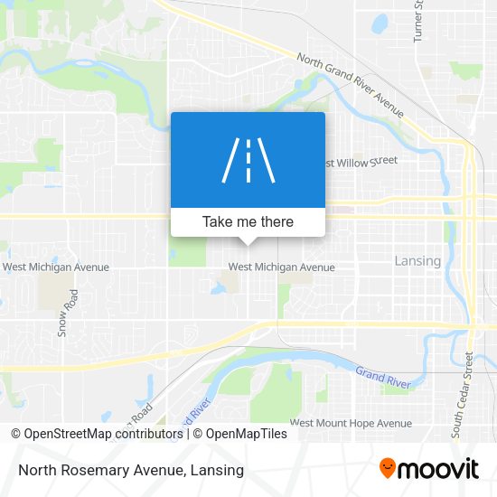 North Rosemary Avenue map