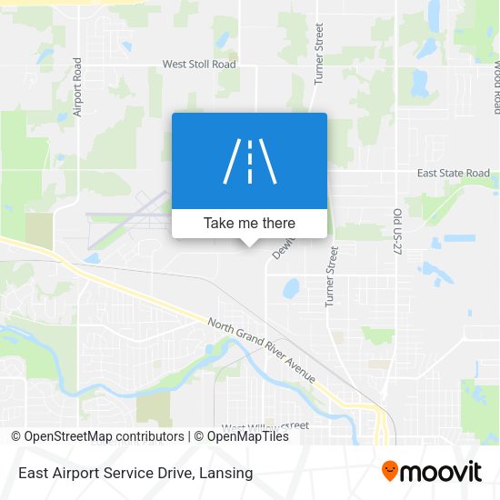 Mapa de East Airport Service Drive