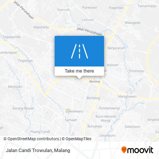Jalan Candi Trowulan map