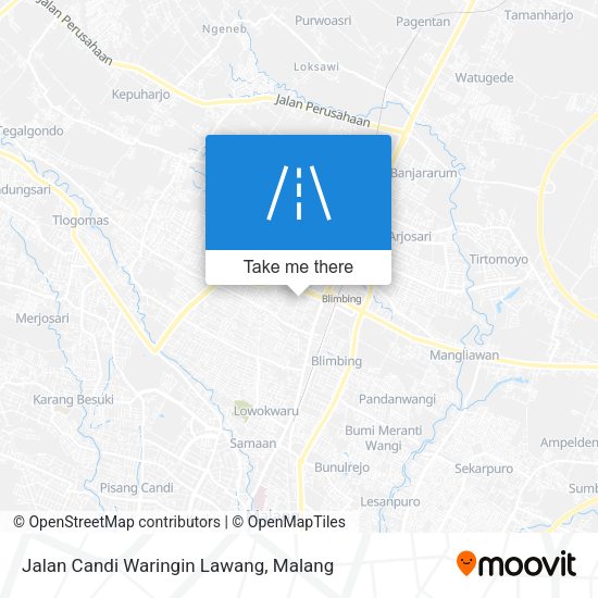 Jalan Candi Waringin Lawang map