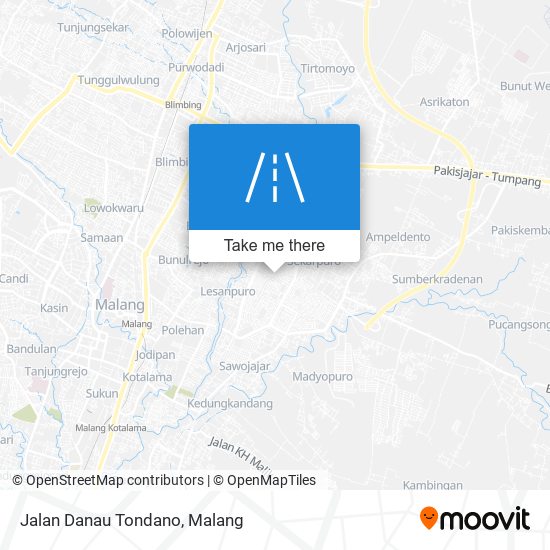 Jalan Danau Tondano map