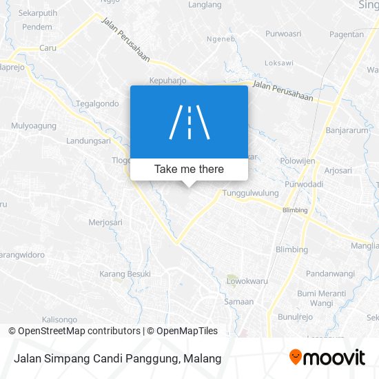 Jalan Simpang Candi Panggung map