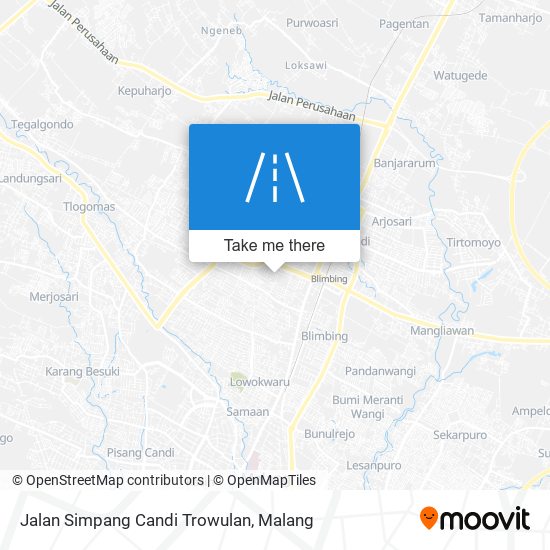 Jalan Simpang Candi Trowulan map