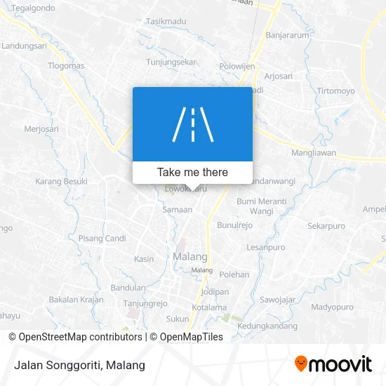 Jalan Songgoriti map