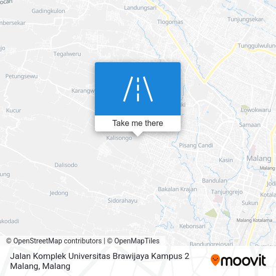 Jalan Komplek Universitas Brawijaya Kampus 2 Malang map