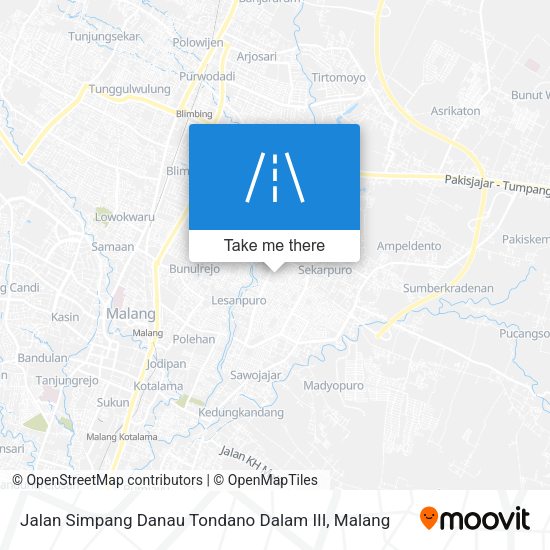 Jalan Simpang Danau Tondano Dalam III map