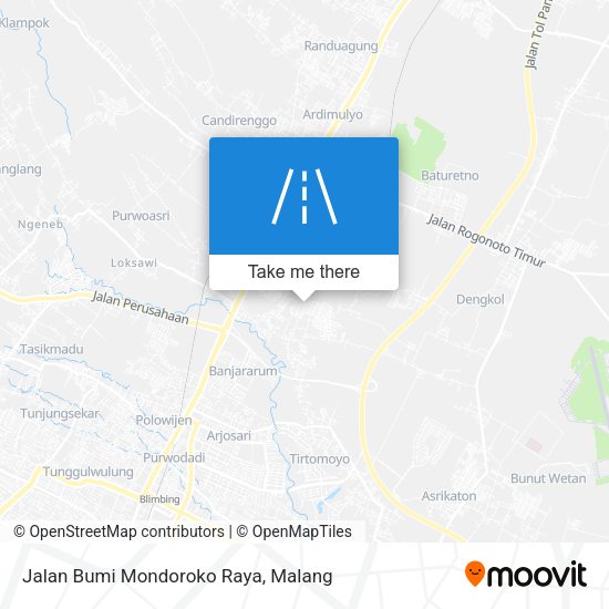 Jalan Bumi Mondoroko Raya map
