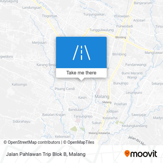 Jalan Pahlawan Trip Blok B map