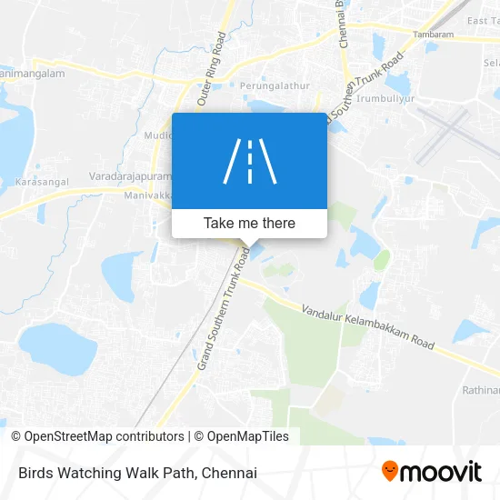 Birds Watching Walk Path map