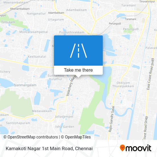 Kamakoti Nagar 1st Main Road map