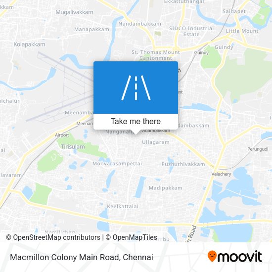 Macmillon Colony Main Road map