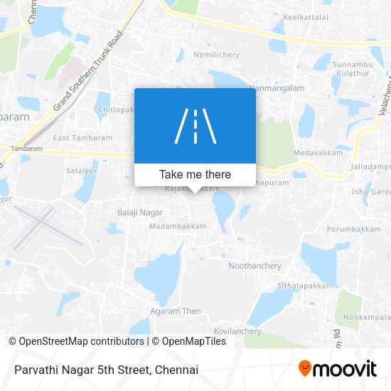 Parvathi Nagar 5th Street map
