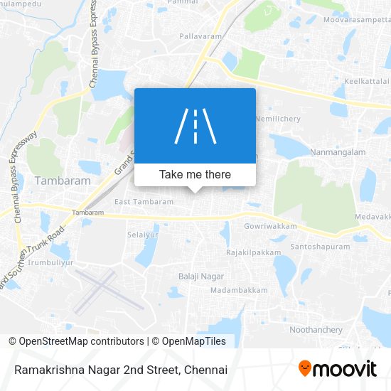 Ramakrishna Nagar 2nd Street map