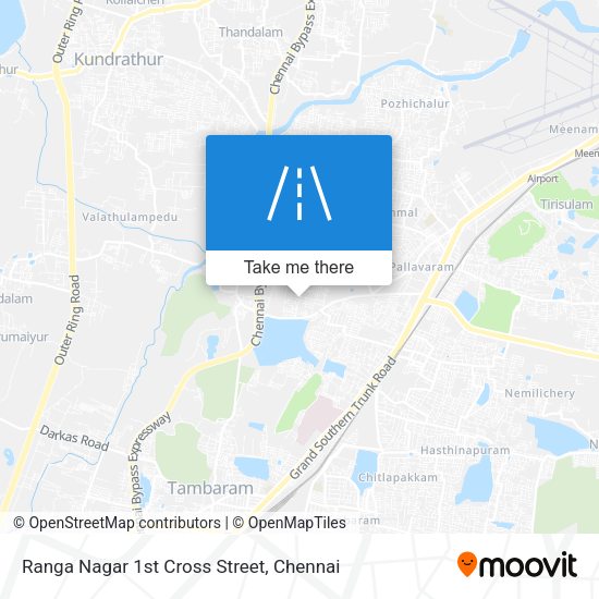 Ranga Nagar 1st Cross Street map