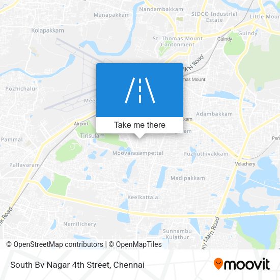 South Bv Nagar 4th Street map