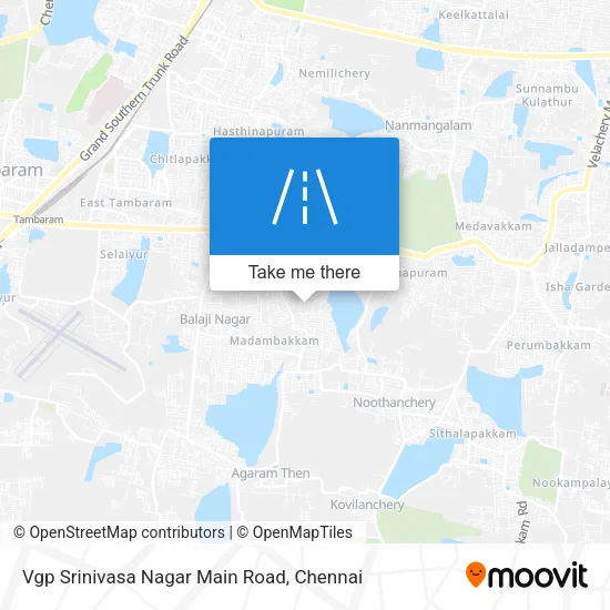 Vgp Srinivasa Nagar Main Road map