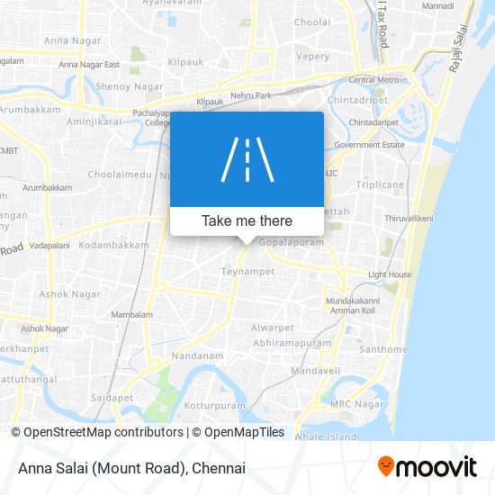 Anna Salai (Mount Road) map