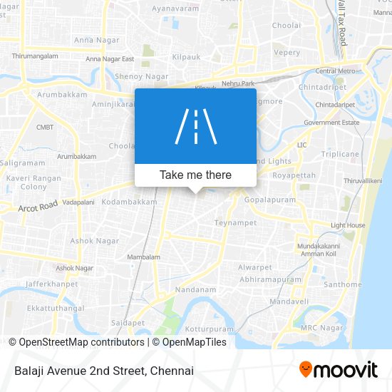 Balaji Avenue 2nd Street map