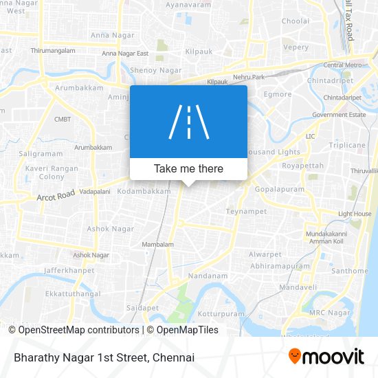 Bharathy Nagar 1st Street map