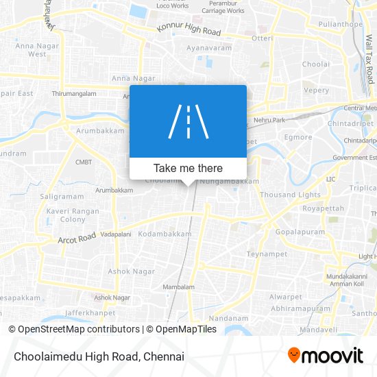 Choolaimedu High Road map